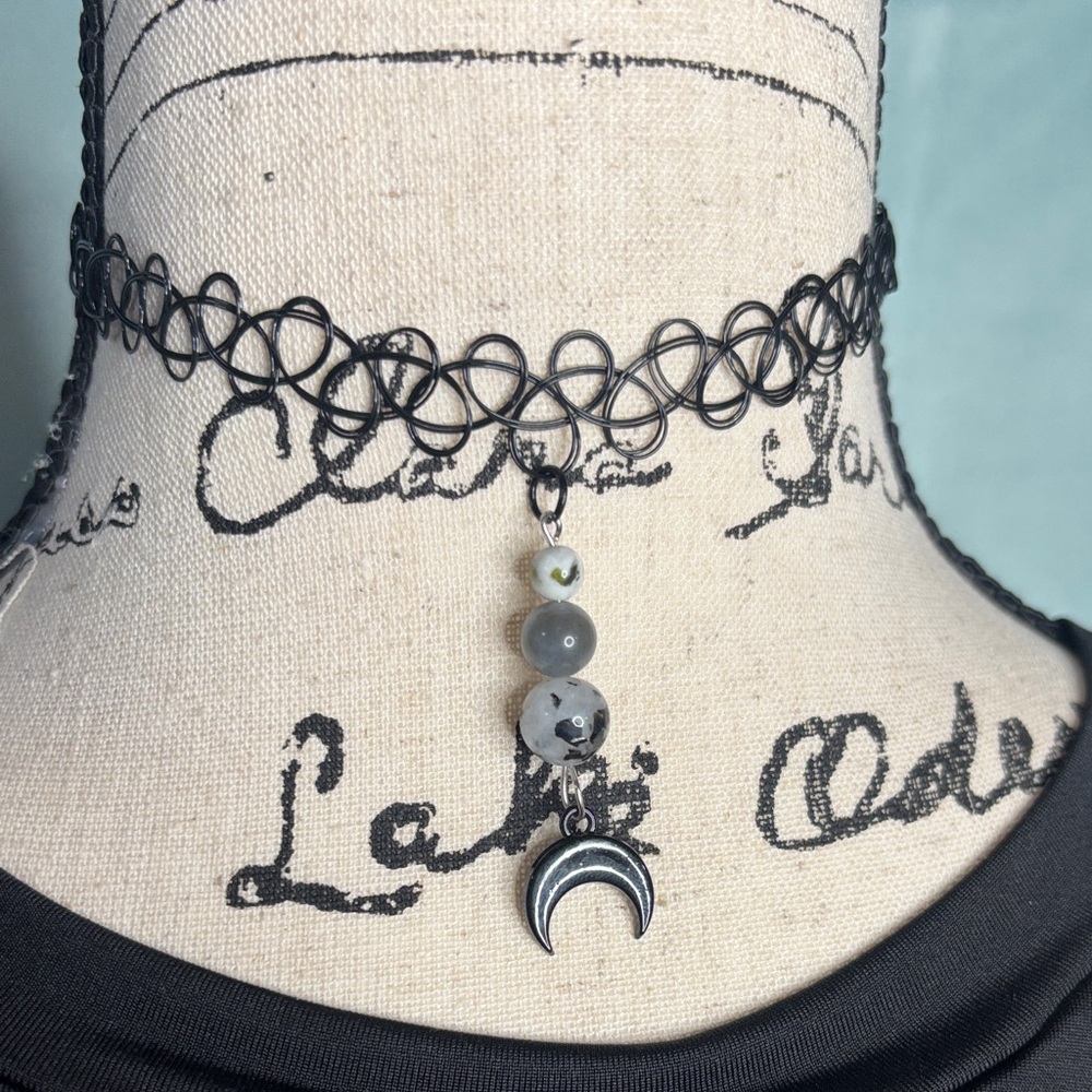 Y2K Style Moonstone Choker